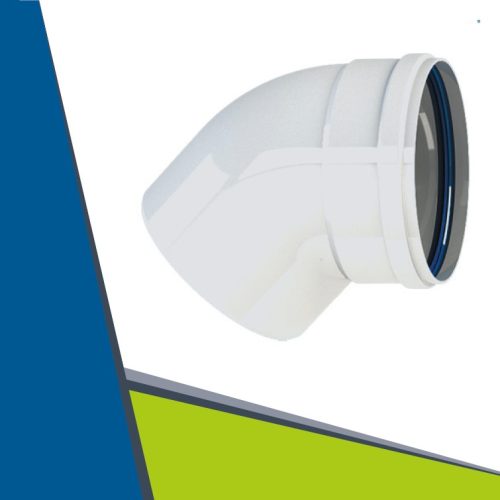 Alu elbow 45° D80 (white)