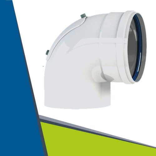 Alu elbow with revision 90° D80 (white)