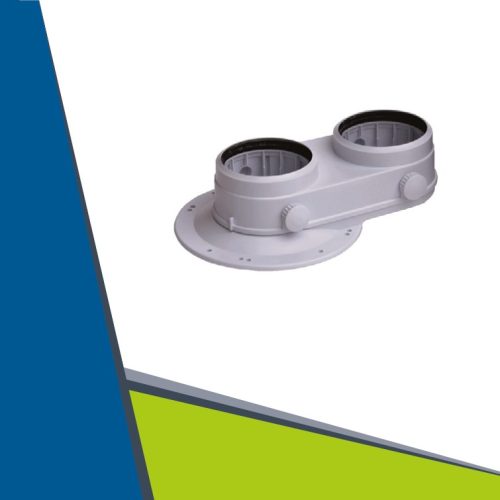 Saunier Duval osztó idom 80/125-ről 2x80-ra