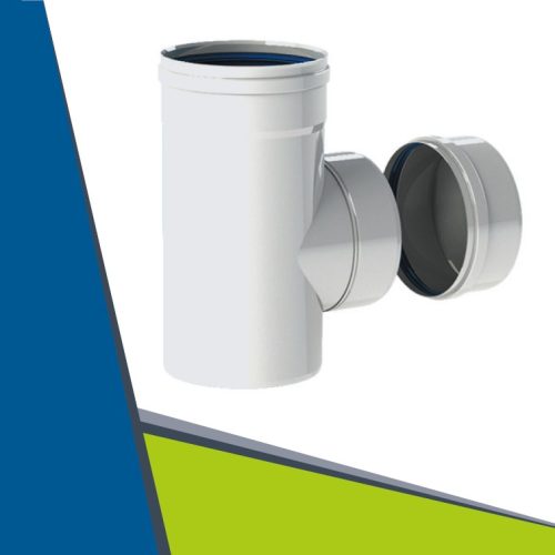 Alu T-pipe with revision D80 (white)