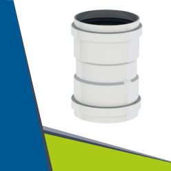 Alu connection flex-flex 130 mm D80 (white)