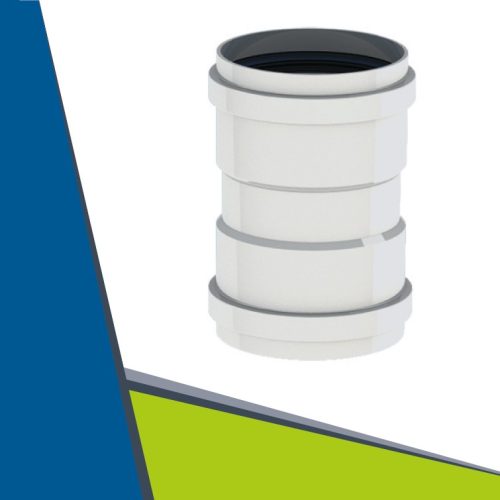 Alu connection flex-flex 130 mm D80 (white)