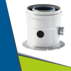   Indító idom mérőponttal,  karimával 60/100 apa (Thermomax)