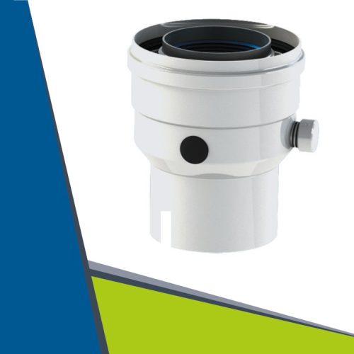 Indító idom kondenzcsapdával,  mérőponttal 60/100-ról 80/125-re apa