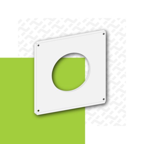 Wall end for flue pipe D125 mm