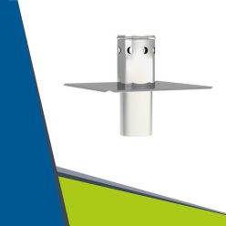 INOX kürtőfedél dilatációs csővel D150 (gravitációs)