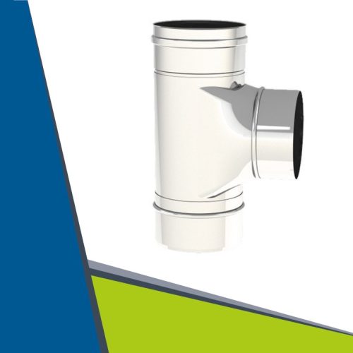 INOX T-idom 90° gyűjtőkéményhez D120/80