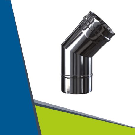 INOX/INOX concentric elbow 45° D80/125