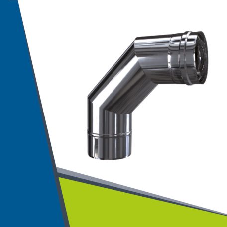 INOX/INOX concentric elbow 90° D80/125