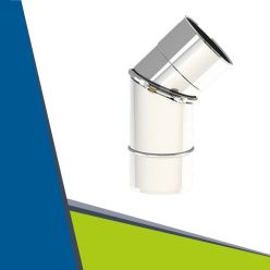 INOX állítható könyök 0-45° (gravitációs)