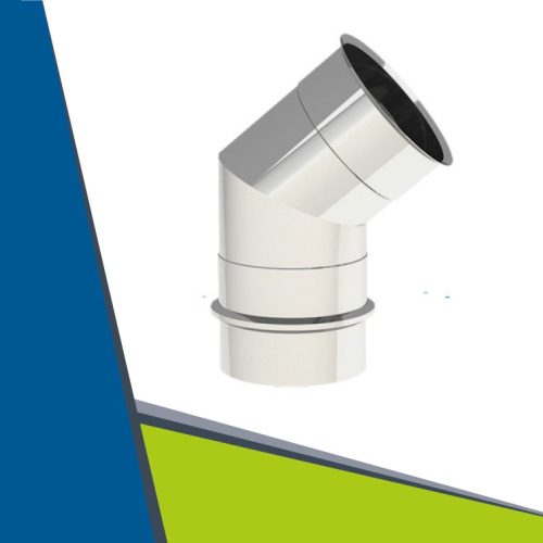 INOX könyök 45° D80 T300 tömítéssel