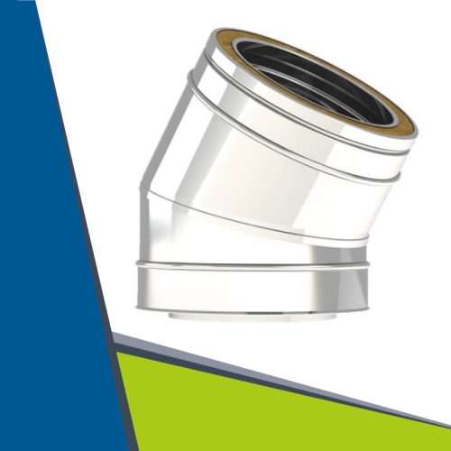 INOX/INOX szigetelt könyök 15° D80/140 (gravitációs)