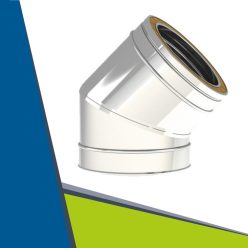 INOX/INOX szigetelt könyök 45° D600/650 (gravitációs)