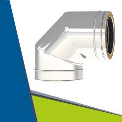 INOX/INOX szigetelt könyök 90° D600/650 (gravitációs)