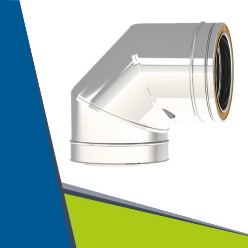 INOX/INOX szigetelt könyök 90° D355/405 (gravitációs)