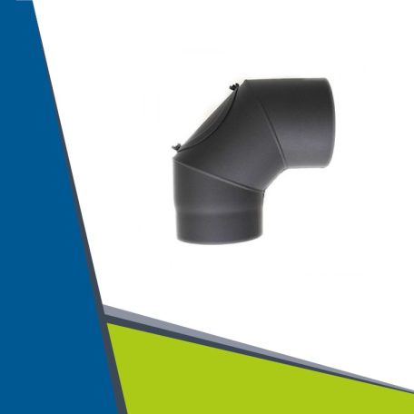 Fireplace stove elbow with revision 90° D180