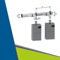 Kaszkád szett 2db-os D125/100mm ellenőrző könyökökkel