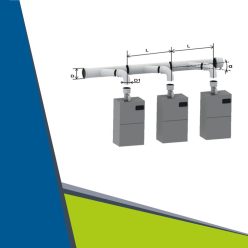   Kaszkád szett 3db-os D125/100mm visszaáramlást gátló szeleppel,ellenőrző könyökökkel 