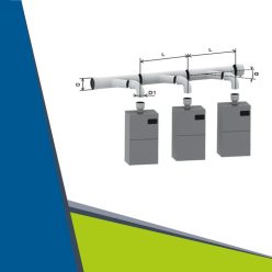 Kaszkád szett 3db-os D125/100mm ellenőrző könyökökkel