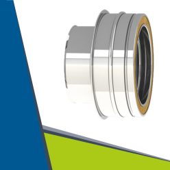   INOX/INOX átalakító idom egyrétegűről szigeteltre D100/150 (gravitációs)