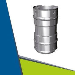 INOX flex-flex csőkapcsoló D80