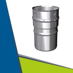 INOX flexi-merev átalakító idom, alsó D80