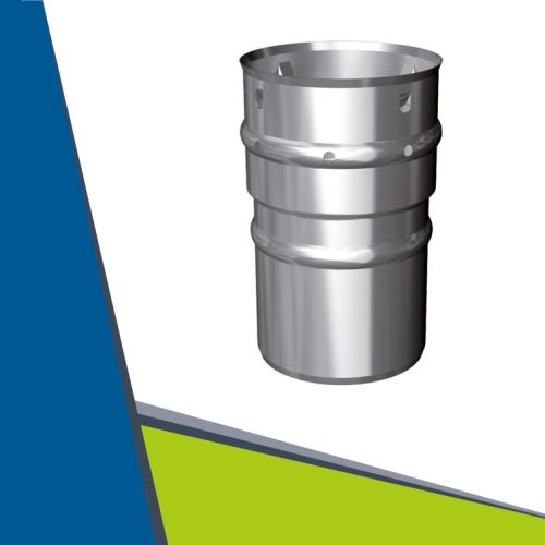 INOX  flexi-merev átalakító idom, alsó D100