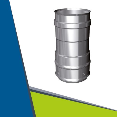 INOX flexi-merev átalakító idom, felső D80