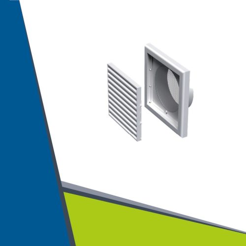 Műanyag szellőzőrács 125mm-es csonkkal