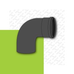 PPs UV-stabil könyök 90° D80