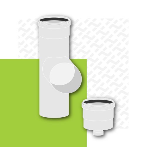 PPs ellenőrző T-idom D80