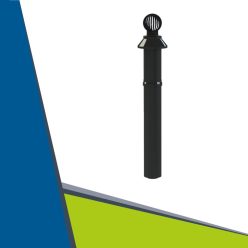 PPs/Alu tetőátvezetés fekete D100/150