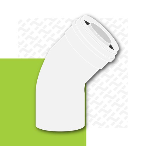 PPs/Alu elbow 45° D80/125