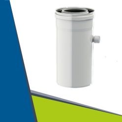 Pps/Alu pipe with condensate collector 80/125