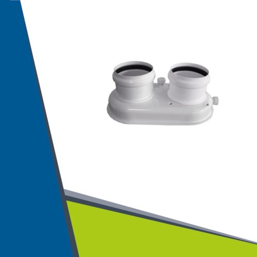 PPs/Alu osztó adapter 60/100-ról 2x80-ra (Ariston, Baxi, Viessmann)