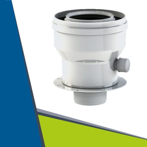 Pps/Alu indító,bővítő mérőpontokkal,karimával 60/100-80/125 (Ferroli,Radiant,Unical,Biasi,Fondital)