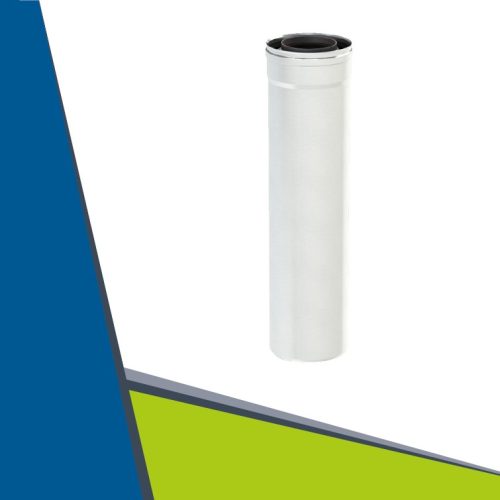 PPs/INOX koncentrikus cső 1000mm egyenes légbeszívóhoz D80/130