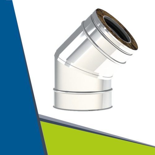 PPs/INOX insulated elbow 45° D110/160