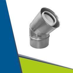 PPs/INOX koncentrikus könyök 45° D110/160