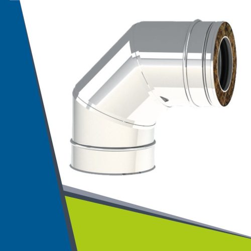 PPs/INOX insulated elbow 93° D110/160