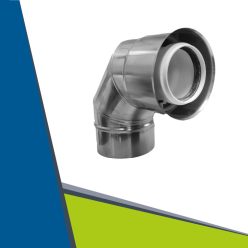 PPs/INOX koncentrikus könyök 90° D80/125