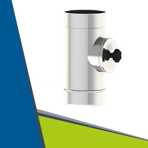 INOX alsó,felső tisztító idom gyűjtőkéményhez D200