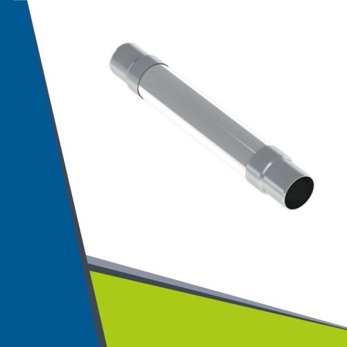 INOX flexi bekötő cső átalakítókkal 500mm D100 T300 tömítéssel