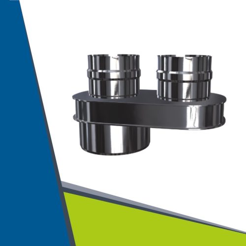 INOX/INOX koncentrikus osztó idom 80/125-2x80