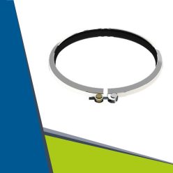   INOX összefogó csőbilincs tömítéssel D250 (túlnyomásos)