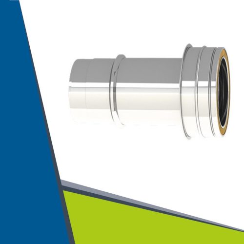 INOX/INOX átmeneti idom egyrétegűről szigeteltre D500 - D500/550 (túlnyomásos)