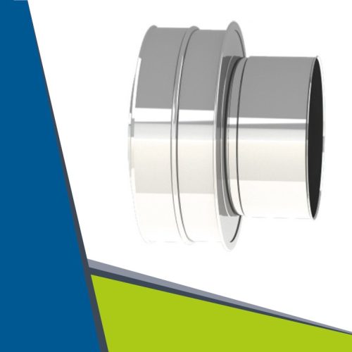 INOX/INOX átmeneti idom szigeteltről egyrétegűre D355/405 - D355 (túlnyomásos)