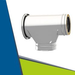 INOX/INOX ellenőrző T-idom D250/300 (túlnyomásos)