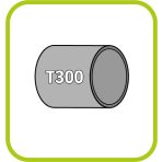 80mm INOX egyfalú T300